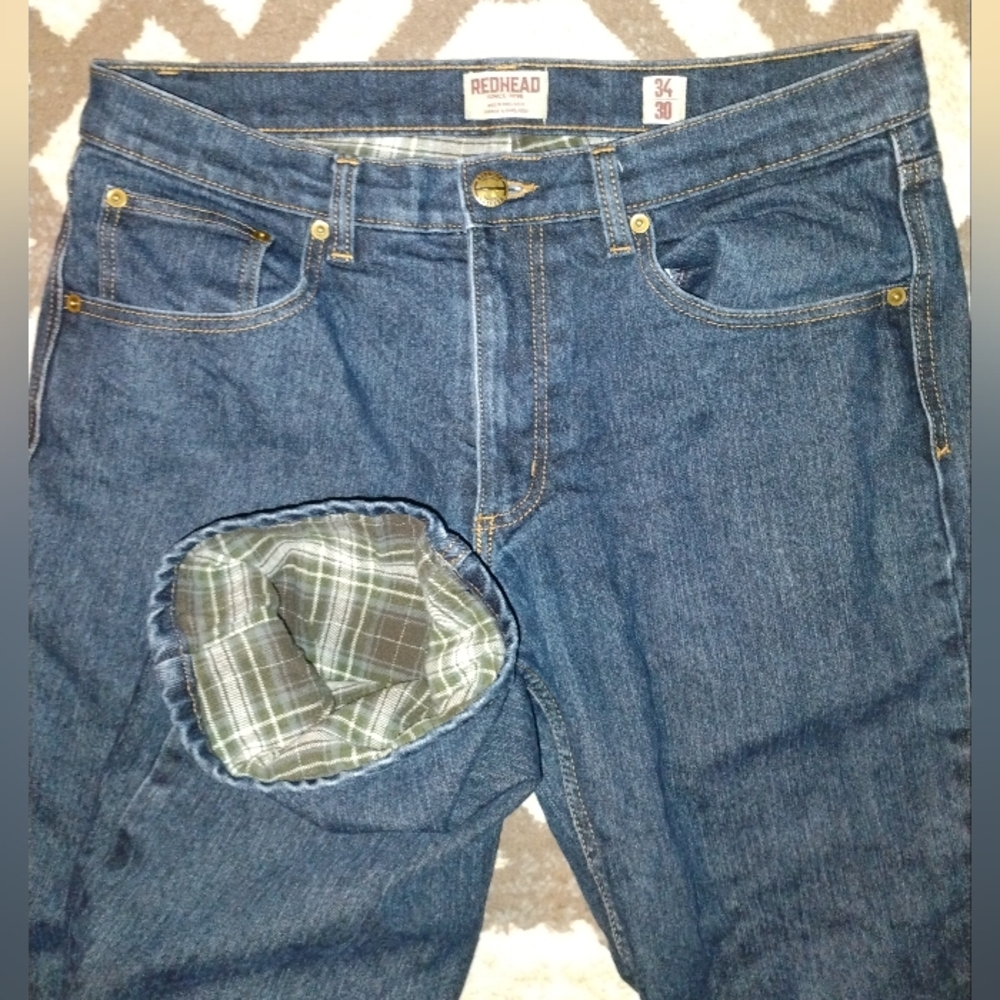 Redhead Lined Jeans Size 34x30 Flannel Lined Warm Jeans Like New Winter